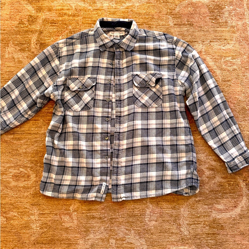 Quicksilver Black & Gray flannel shirt - Large